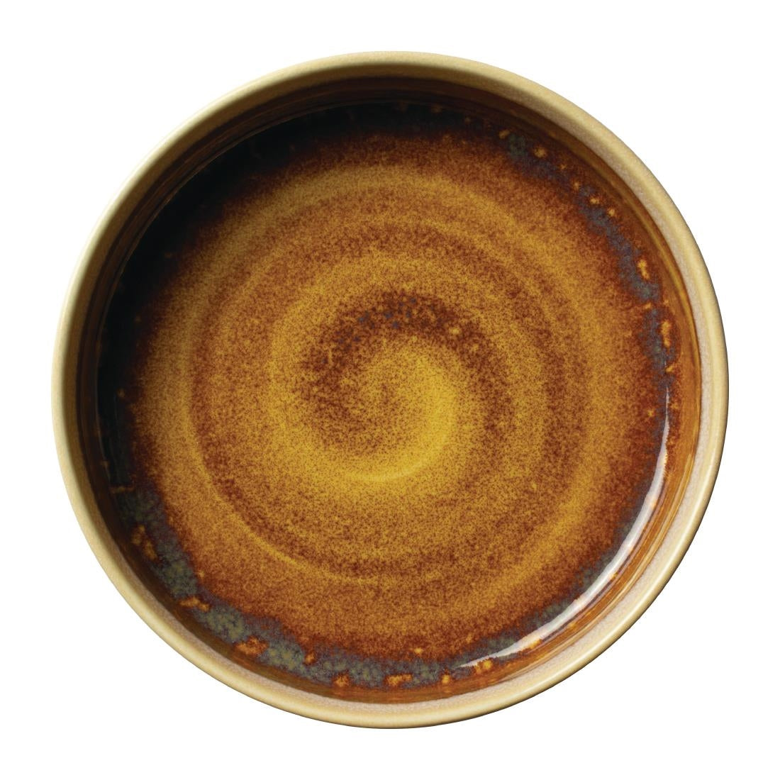 Steelite Aurora Vesuvius Amber Round Stacking Trays 203mm (12 Pack)