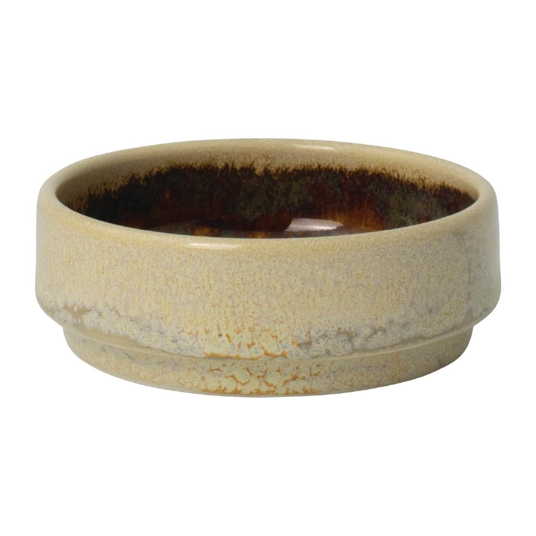 Steelite Aurora Vesuvius Amber Round Stacking Trays 75mm (12 Pack)