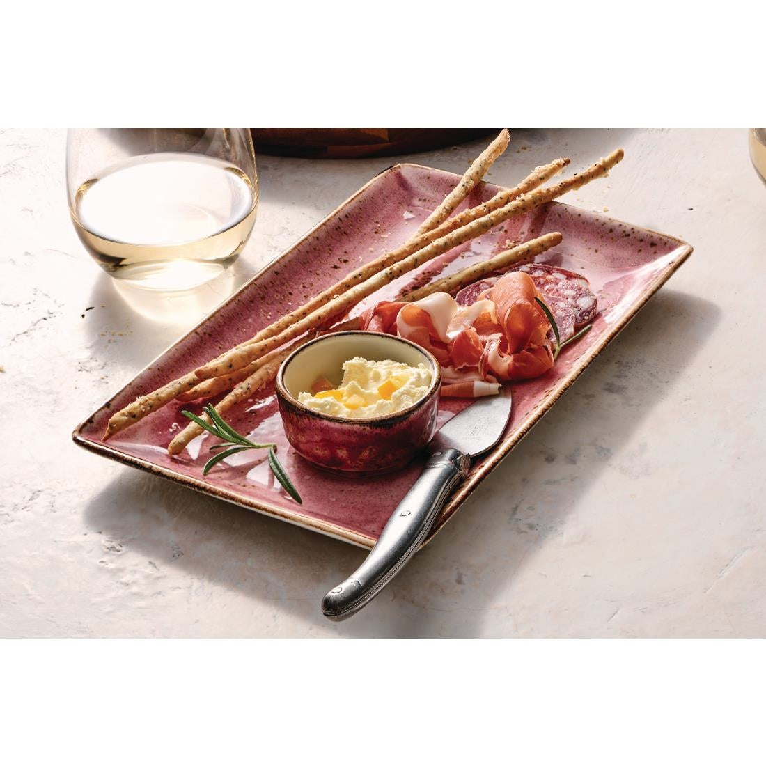 Steelite Craft Raspberry Rectangle One 270 x 168mm (6 Pack)