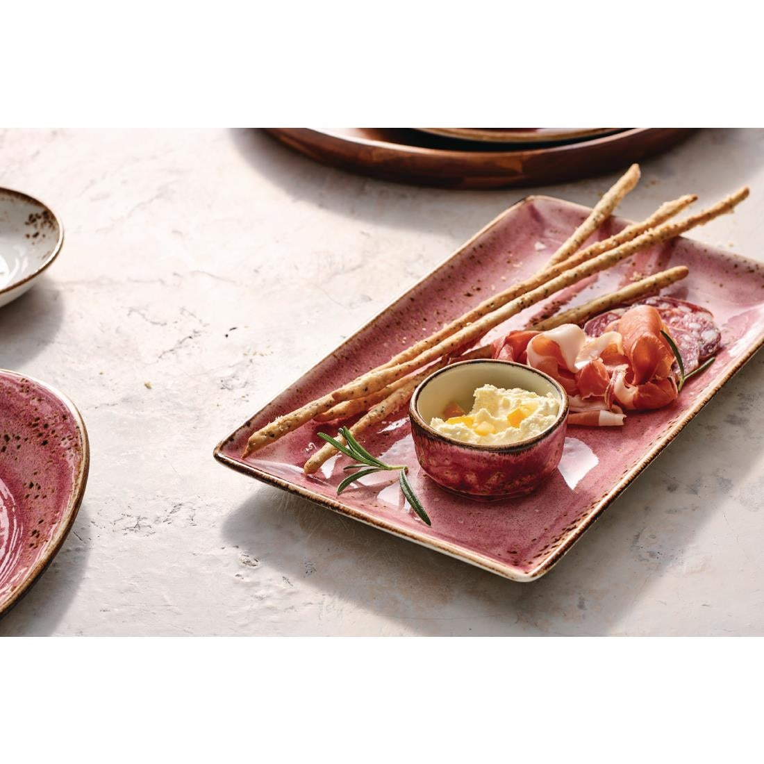 Steelite Craft Raspberry Rectangle One 270 x 168mm (6 Pack)