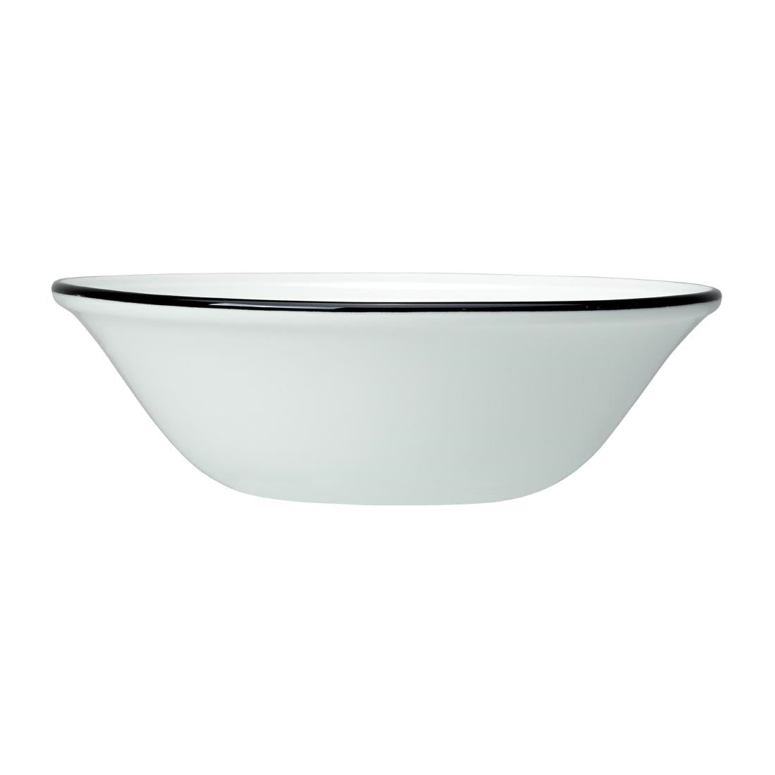 Steelite Bead Black Band Oatmeal Bowls 165mm (12 Pack)