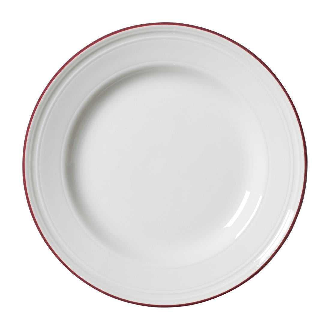 Steelite Bead Maroon Band Plates 202mm (12 Pack)