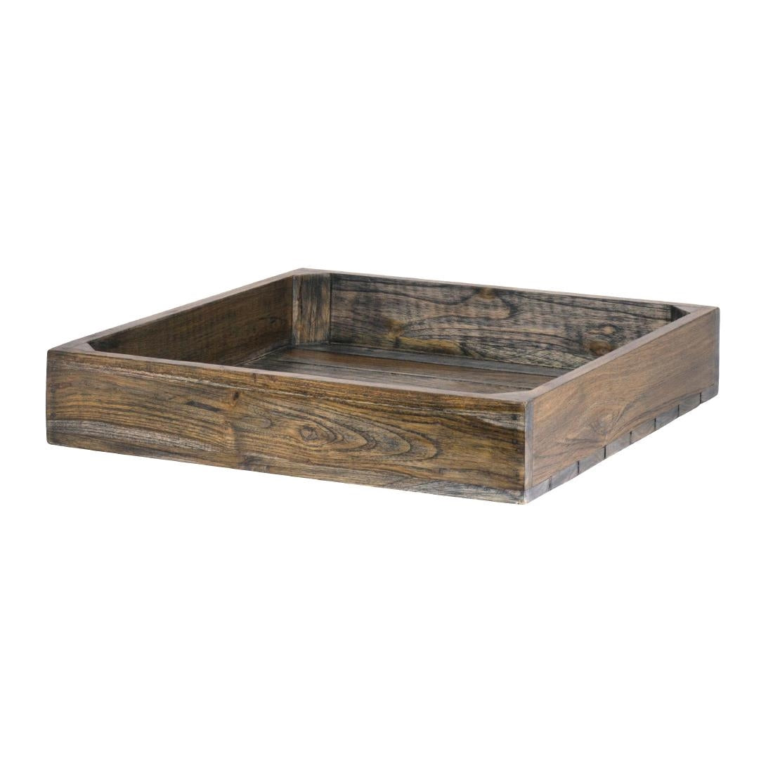 DWH Fusion Buffet System Wood Flat Basket Ash Grey Teak 356mm