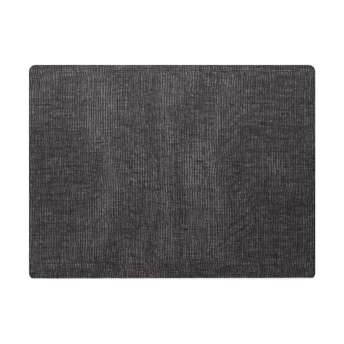 Steelite Modern Twist Silicone Placemat Black Grey 305x400mm (12 Pack)
