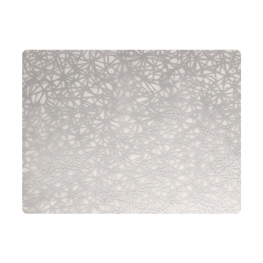 Steelite Modern Twist Silicone Placemat Silver Twine 305x406mm (12 Pack)
