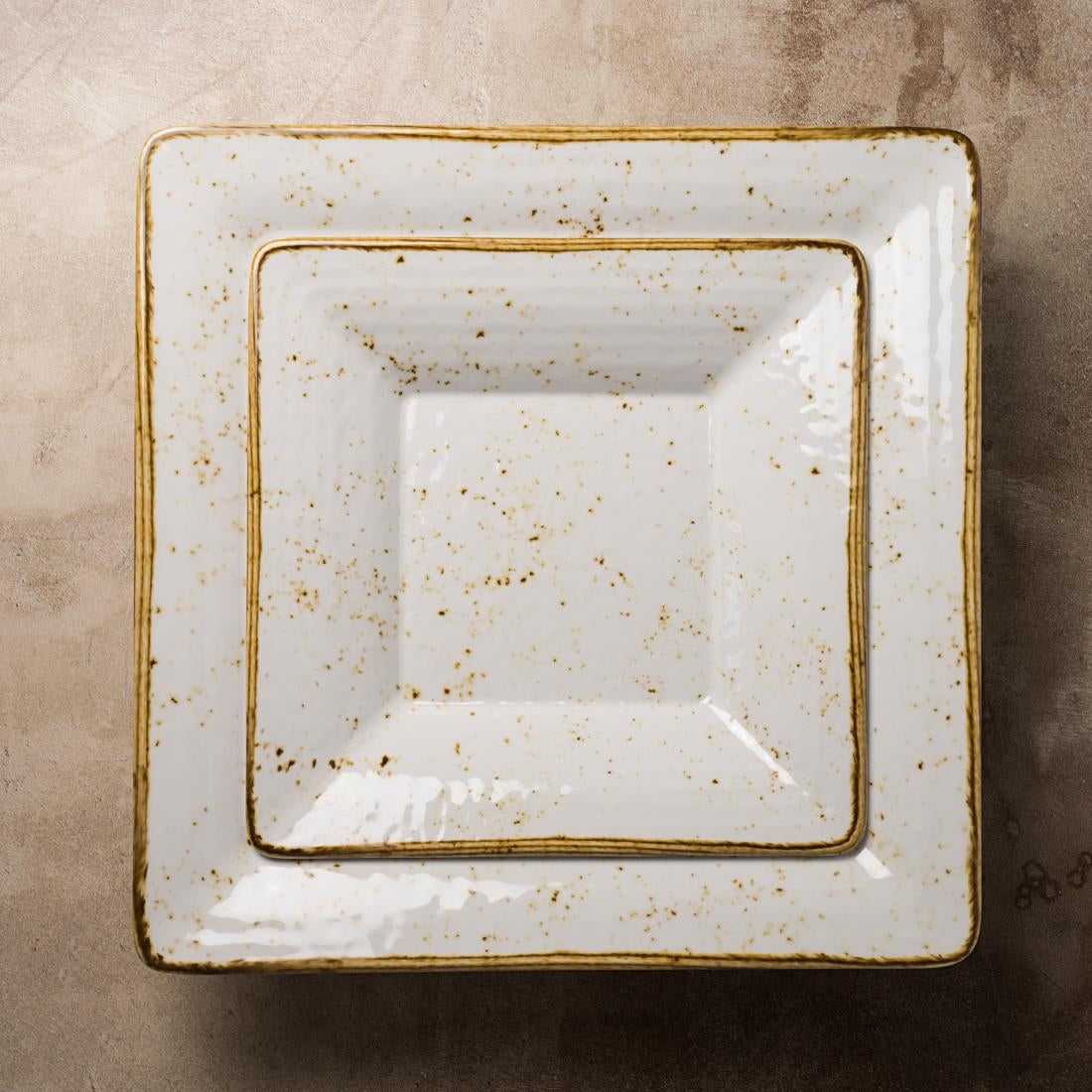 Steelite Craft White Buffet Square Pebble Bowls 381mm (3 Pack)