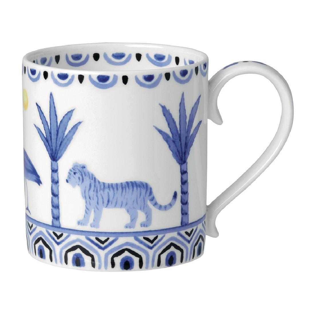 William Edwards Sultan's Garden Blue Mugs Coupe 9cm, 350ml (12 Pack)