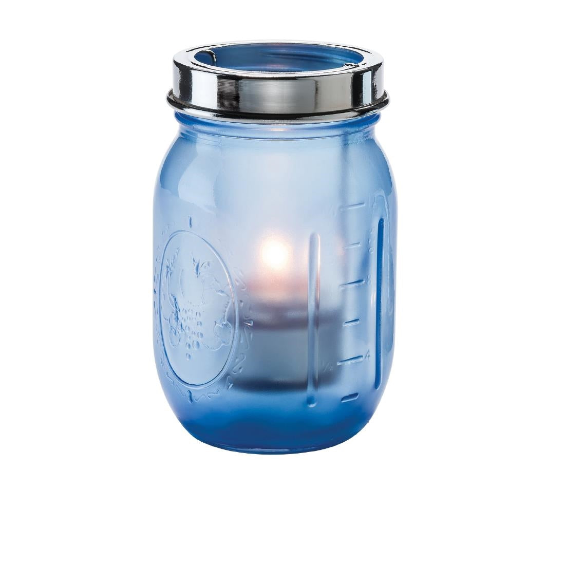 Hollowick Firefly Satin Dark Blue Glasses Lamp with Cradle and Handle (12 Pack)