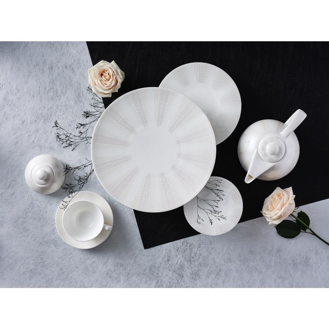 William Edwards Quill Low Coupe Tea Saucers 150mm (12 Pack)