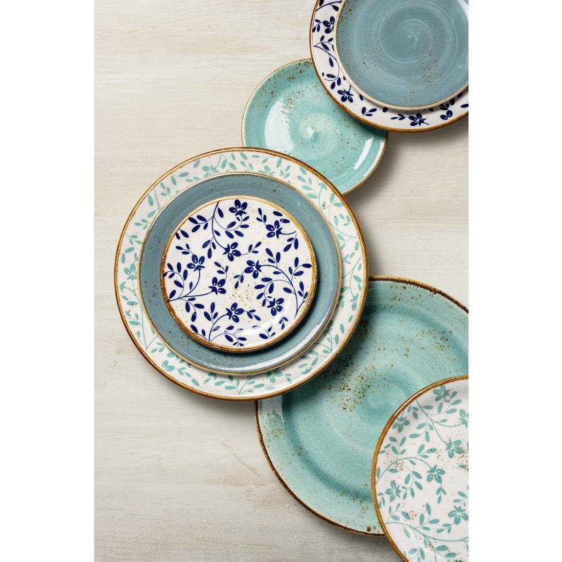 Steelite Performance Flora Coupe Plates Aqua 280mm (12 Pack)