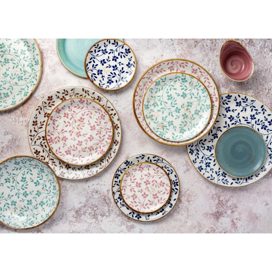 Steelite Performance Flora Coupe Plates Blue 252mm (12 Pack)