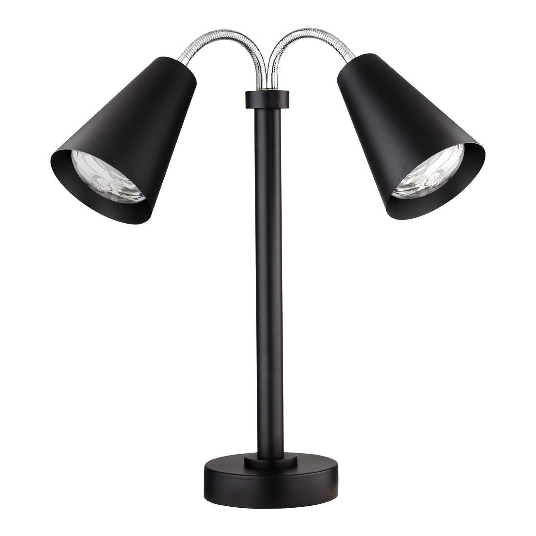 Steelite Creations Modern Double Heat Lamp Black 220V UK Plug