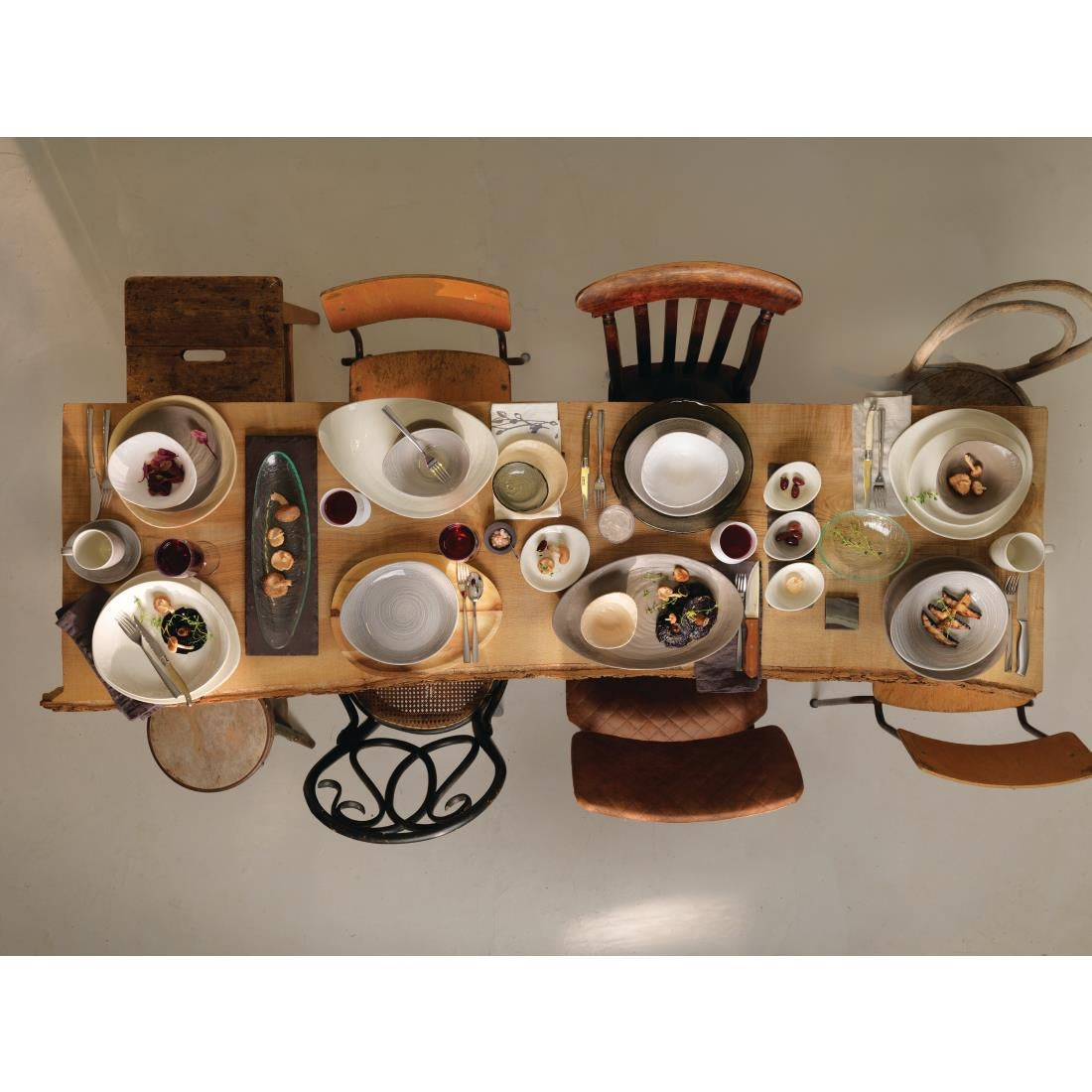 Steelite Scape Smoked Glasses Oval Platters 400mm (6 Pack)