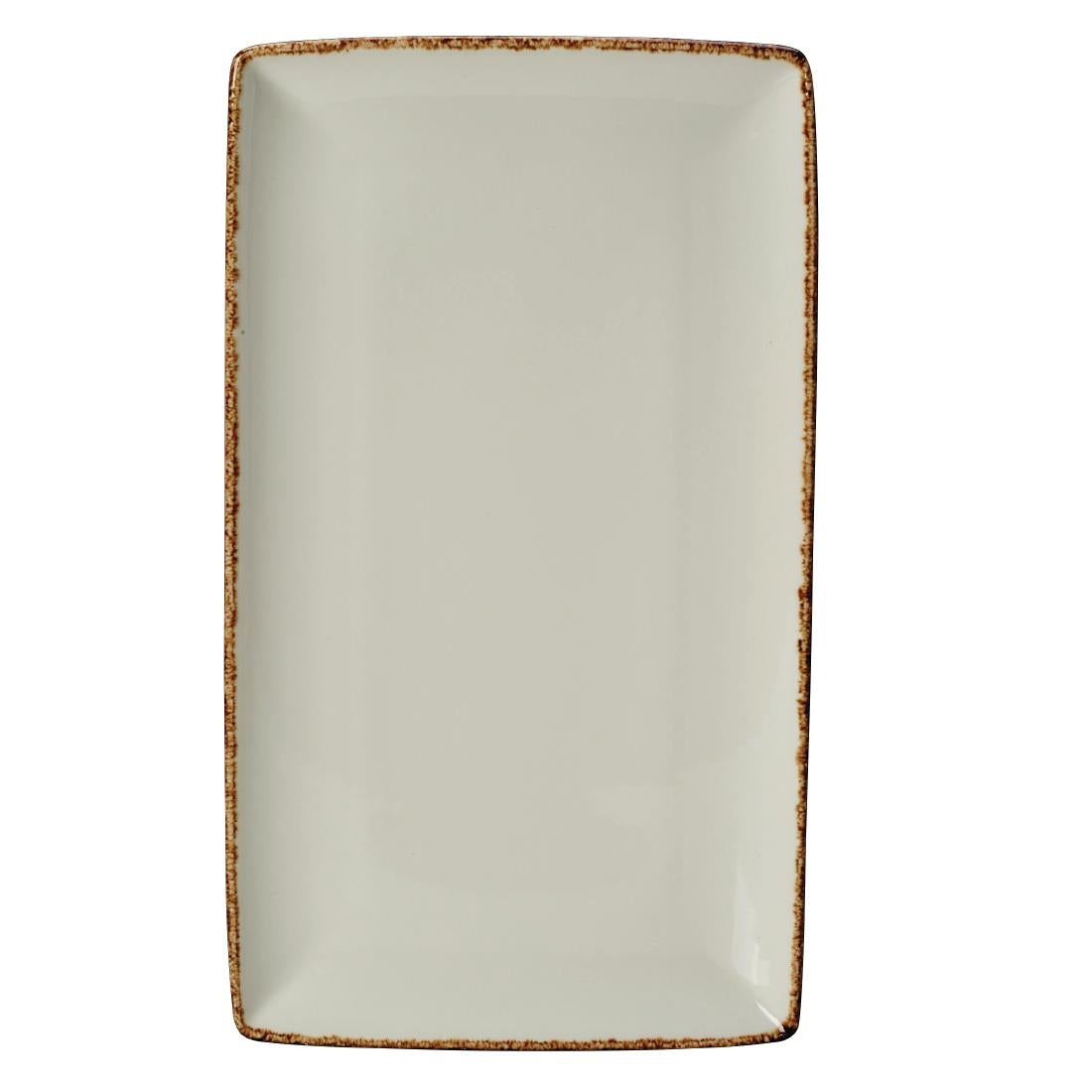 Steelite Brown Dapple Rectangle Three Plates (6 Pack)