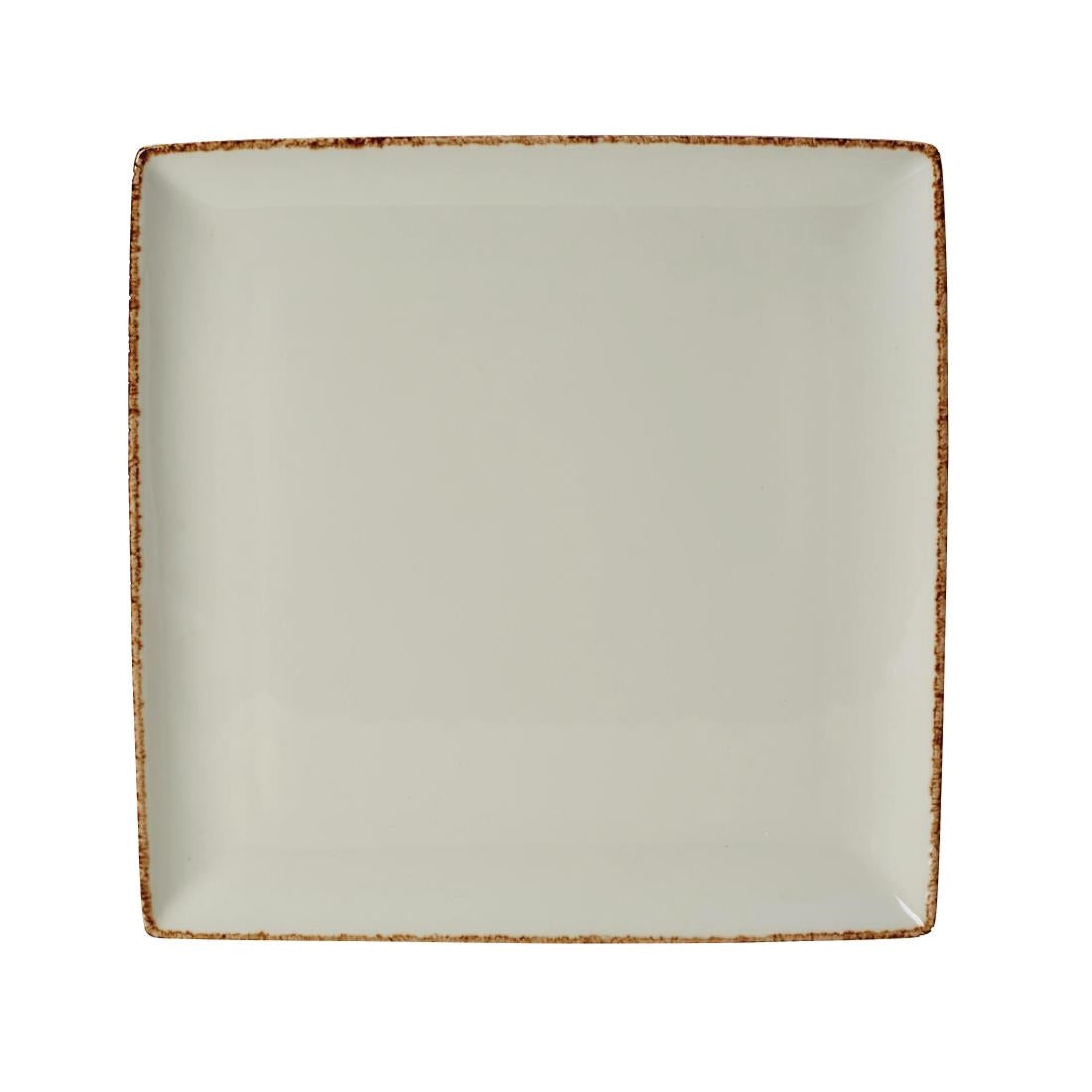 Steelite Brown Dapple Square One Plates (6 Pack)