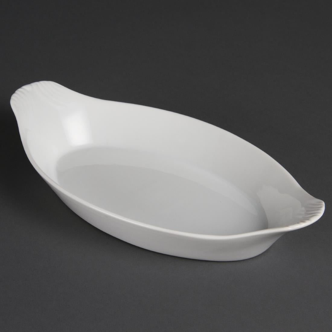 Olympia Whiteware Oval Eared Dishes 289mm (6 Pack)