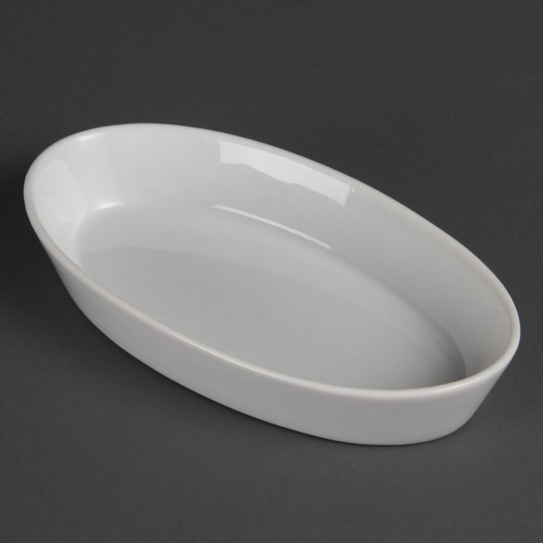 Olympia Whiteware Oval Sole Dishes 195x 110mm (6 Pack)