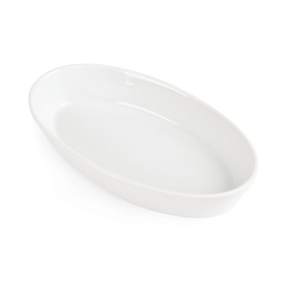Olympia Whiteware Oval Sole Dishes 195x 110mm (6 Pack)