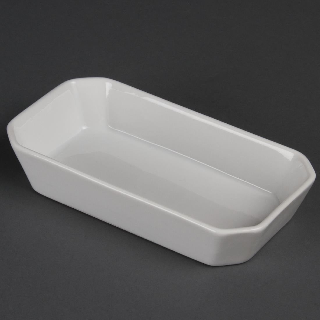 Olympia Whiteware Rectangular Hors d'Oeuvre Dishes 185mm (6 Pack)
