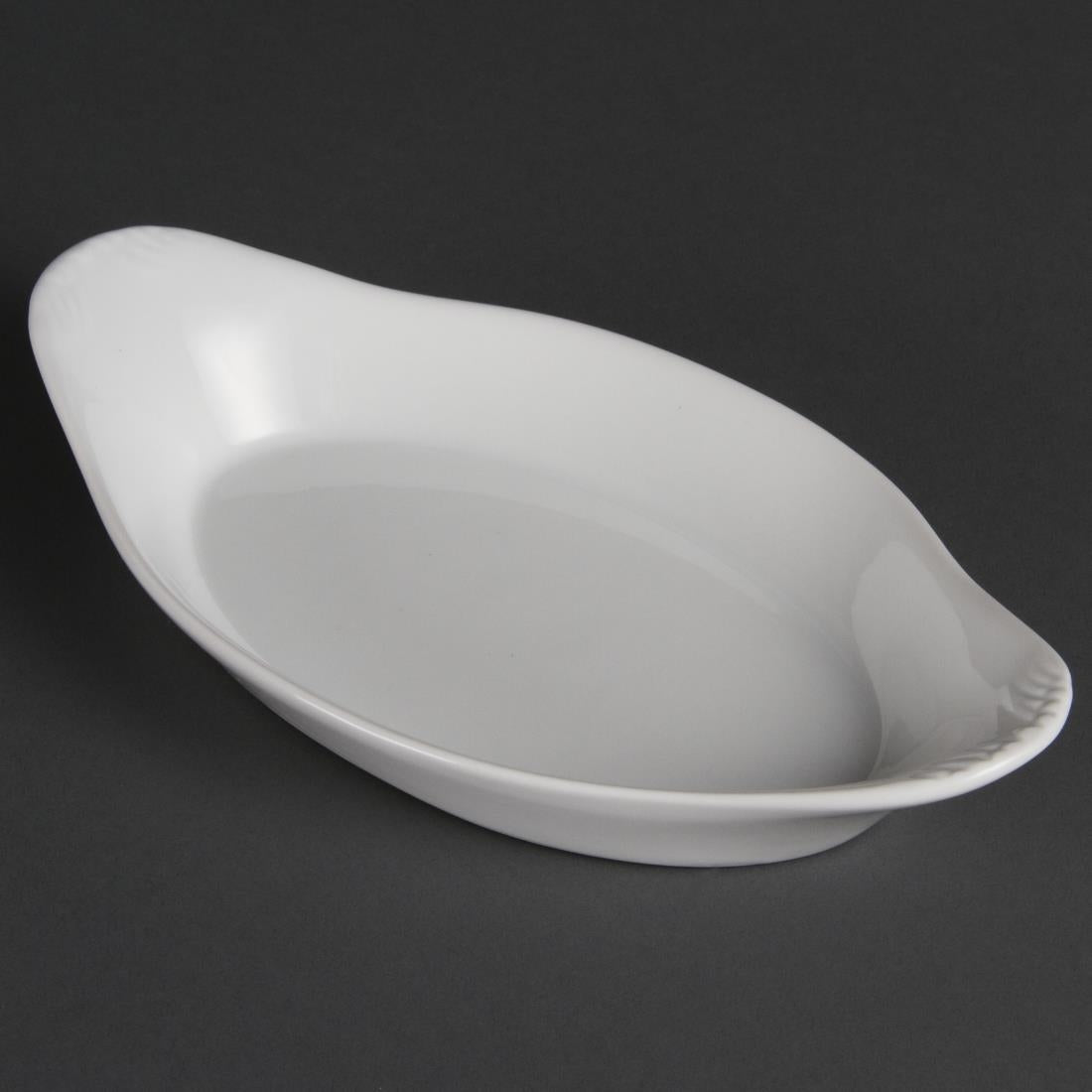 Olympia Whiteware Oval Eared Dishes 229x 127mm (6 Pack)