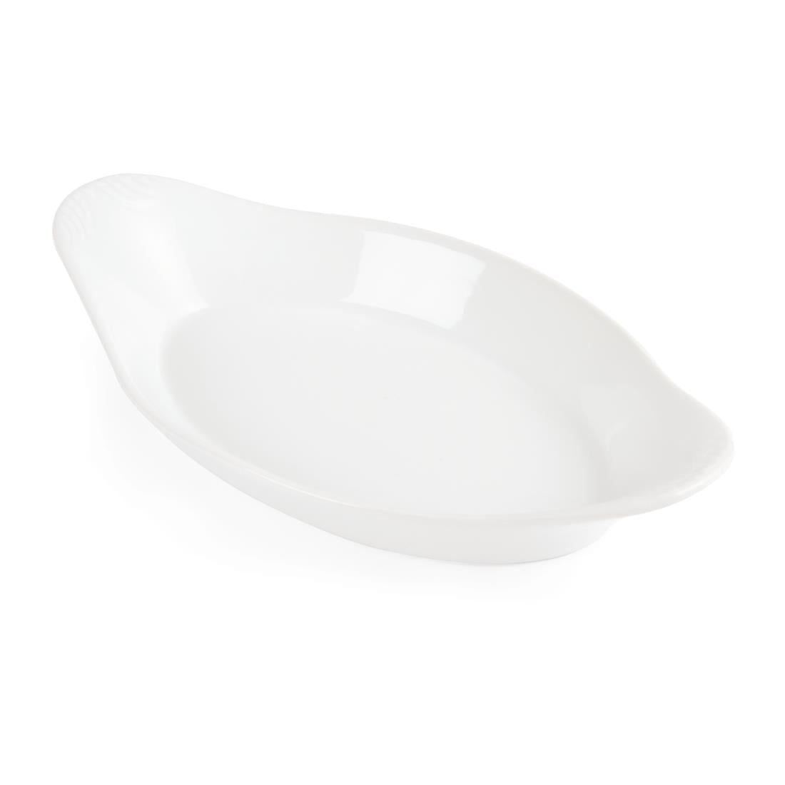 Olympia Whiteware Oval Eared Dishes 229x 127mm (6 Pack)