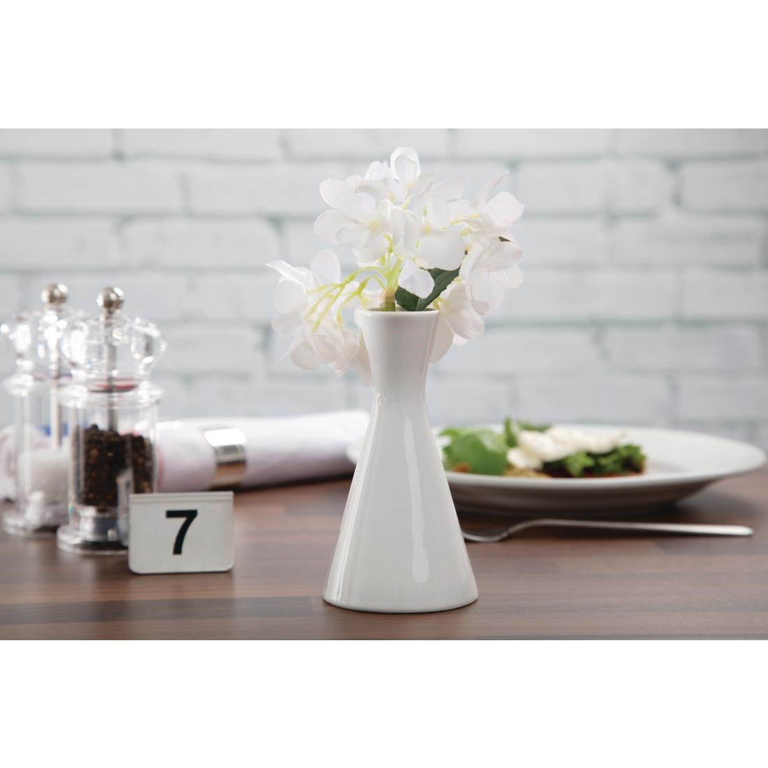 Olympia Whiteware Bud Vases 140mm (6 Pack)