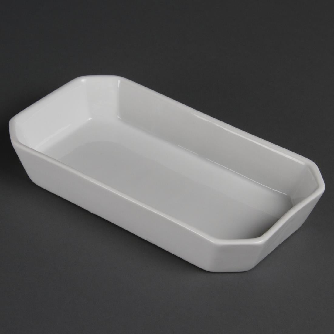 Olympia Whiteware Rectangular Hors d'Oeuvre Dishes 235x 122mm (6 Pack)