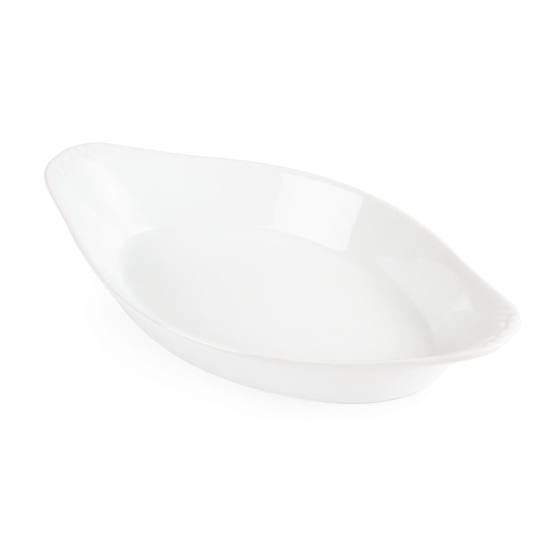 Olympia Whiteware Oval Eared Dishes 262mm (6 Pack)