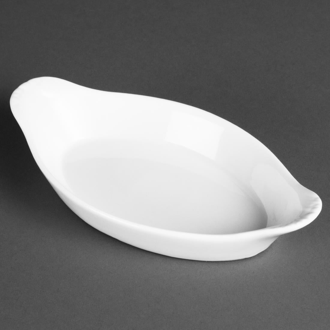 Olympia Whiteware Oval Eared Dishes 204mm (6 Pack)