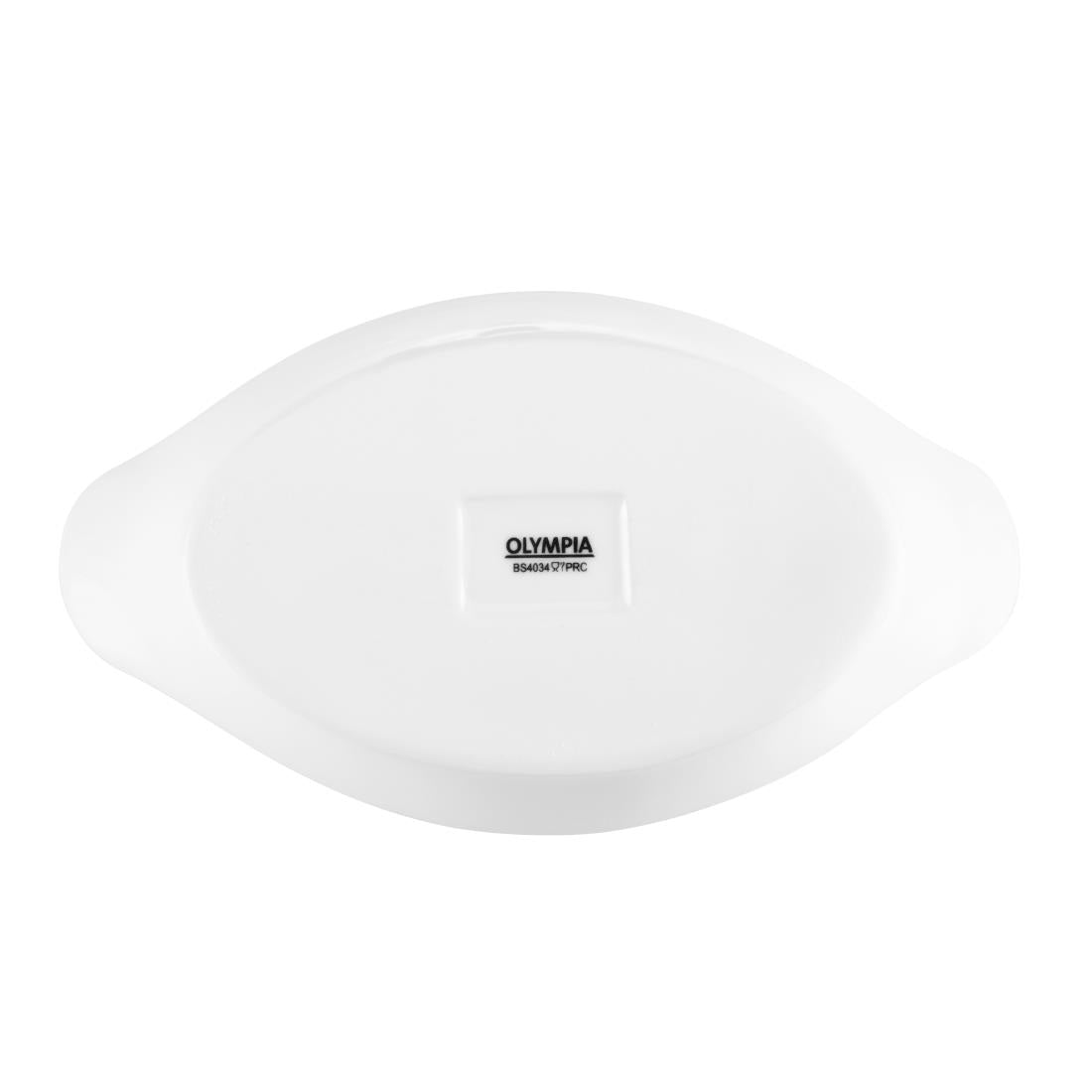 Olympia Whiteware Oval Eared Dishes 204mm (6 Pack)