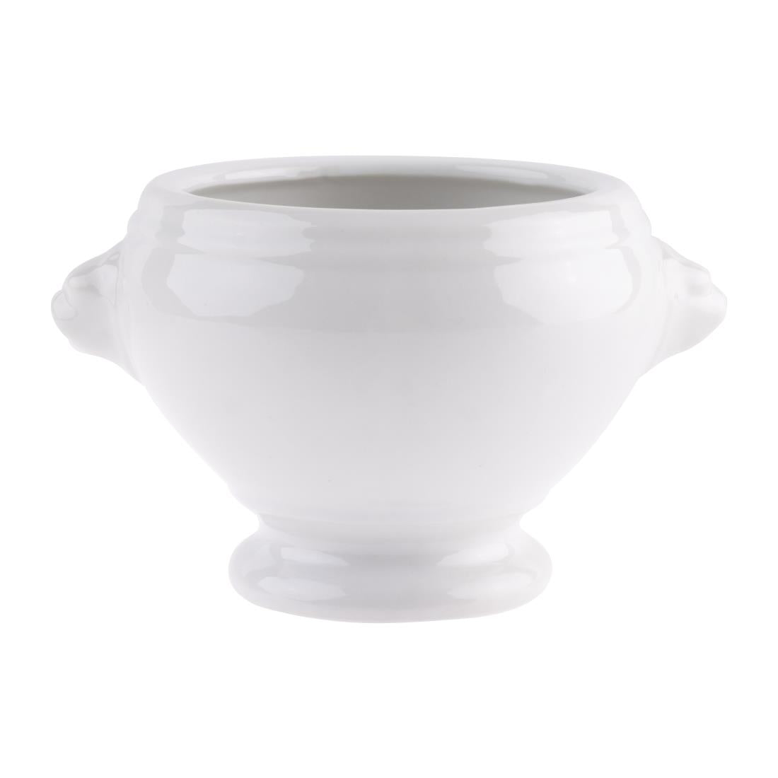 Olympia Whiteware Lion Head Soup Bowls 475ml (6 Pack)
