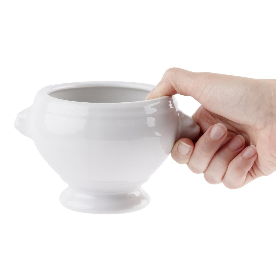 Olympia Whiteware Lion Head Soup Bowls 475ml (6 Pack)