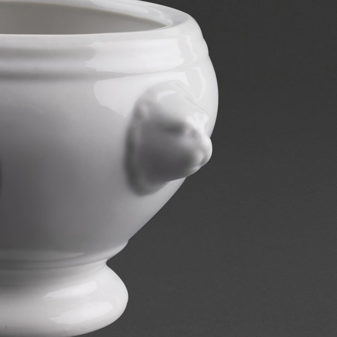 Olympia Whiteware Lion Head Soup Bowls 475ml (6 Pack)