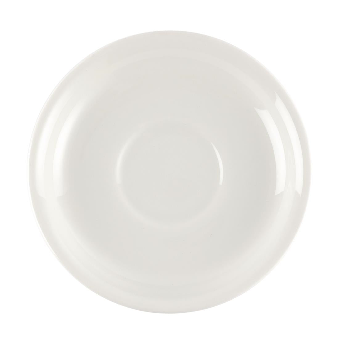 Churchill Plain Whiteware Small Saucers 140mm (24 Pack)
