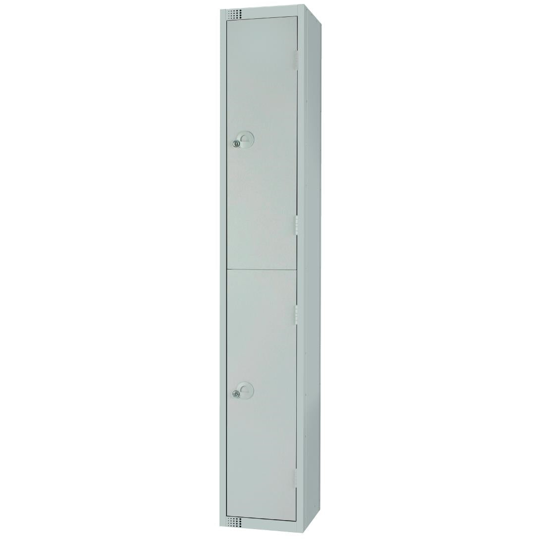 Elite Double Door Electronic Combination Locker with Sloping Top Grey