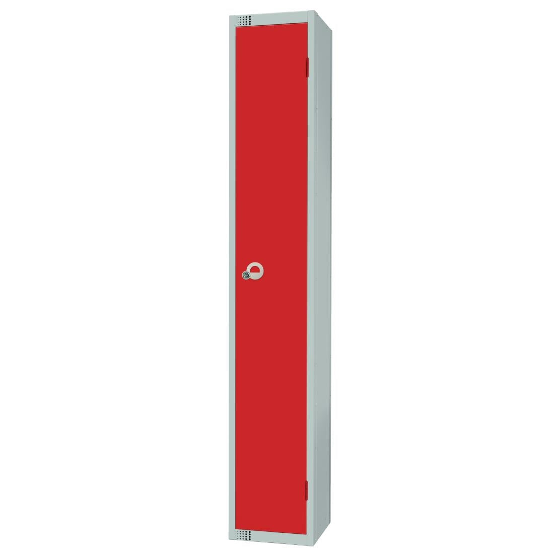 Elite Single Door Electronic Combination Locker with Sloping Top Red