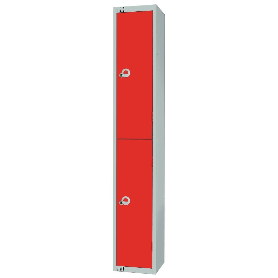 Elite Double Door Electronic Combination Locker Red