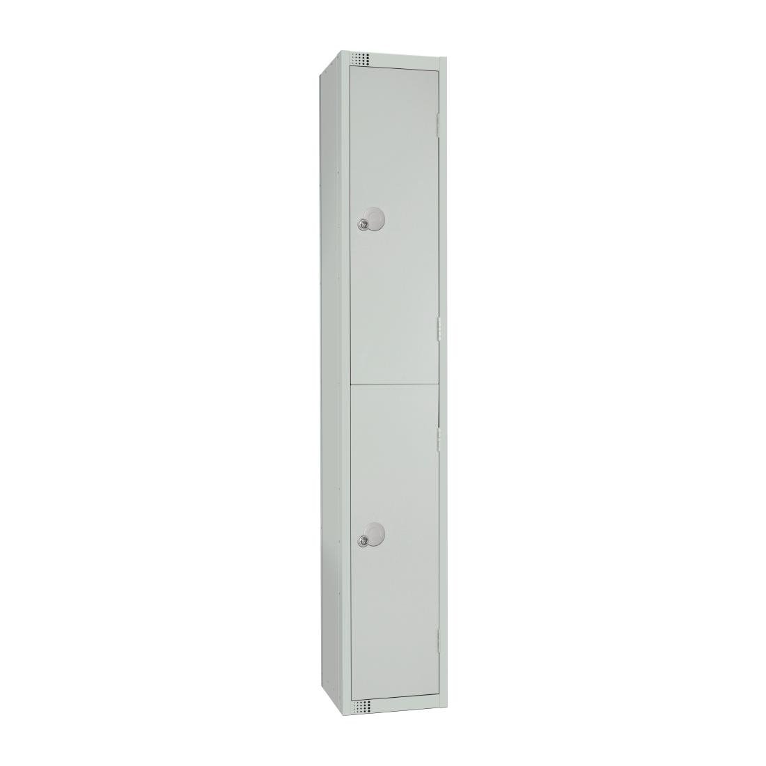 Elite Double Door Coin Return Locker Grey