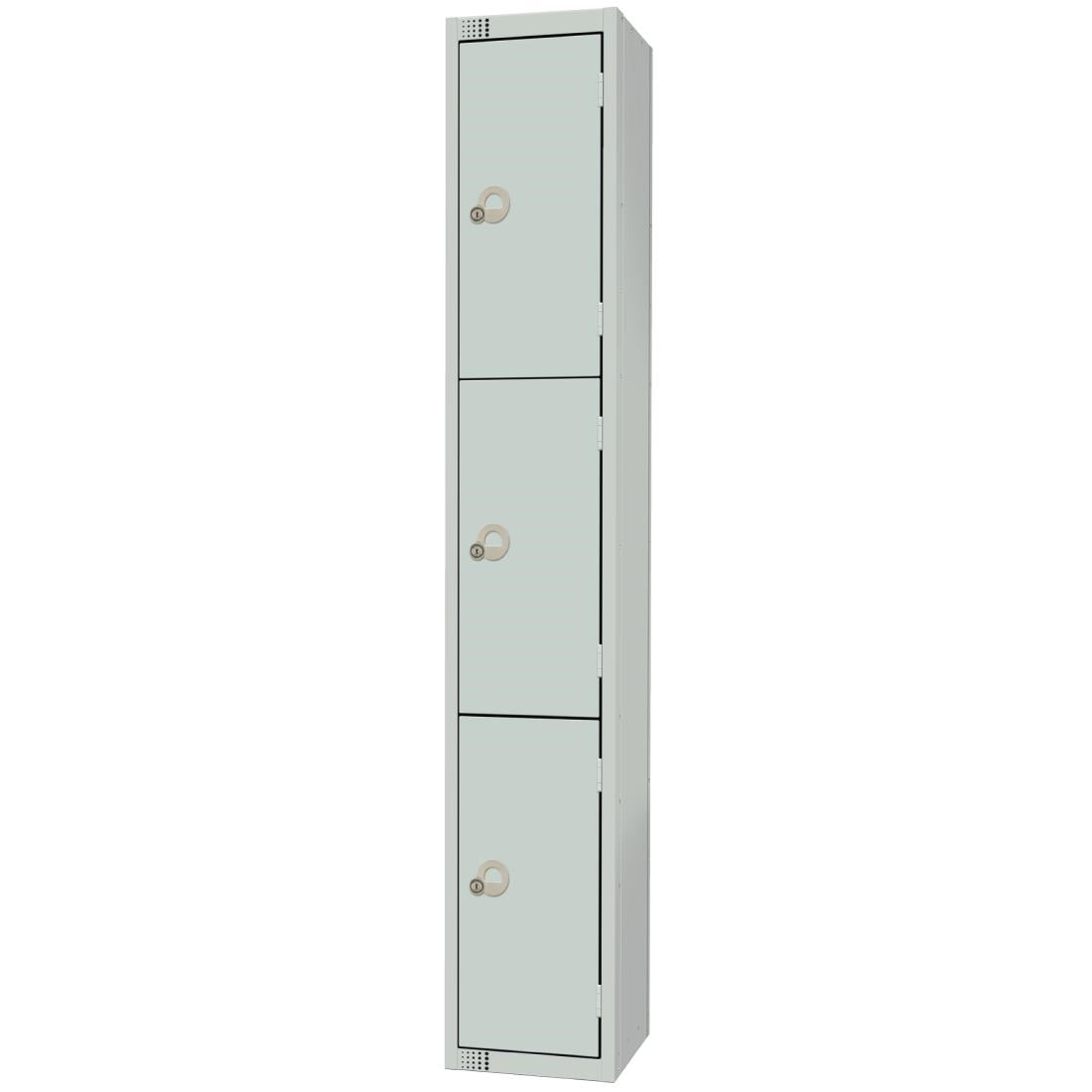 Elite Three Door Padlock Locker Grey