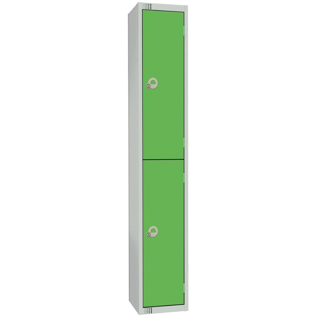 Elite Double Door Coin Return Locker Graphite Green