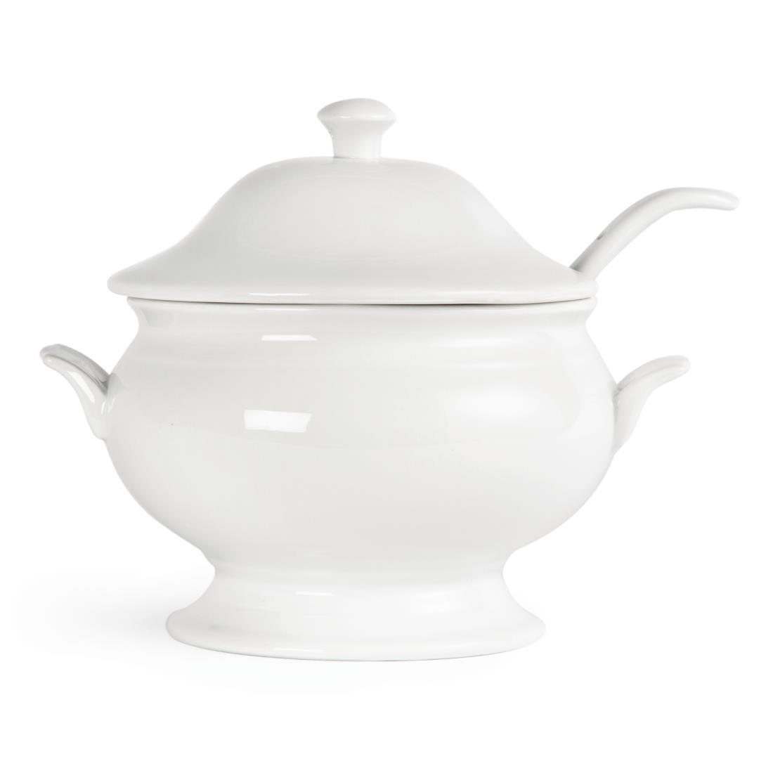 Olympia Whiteware Soup Tureen & Ladle 2.5Ltr