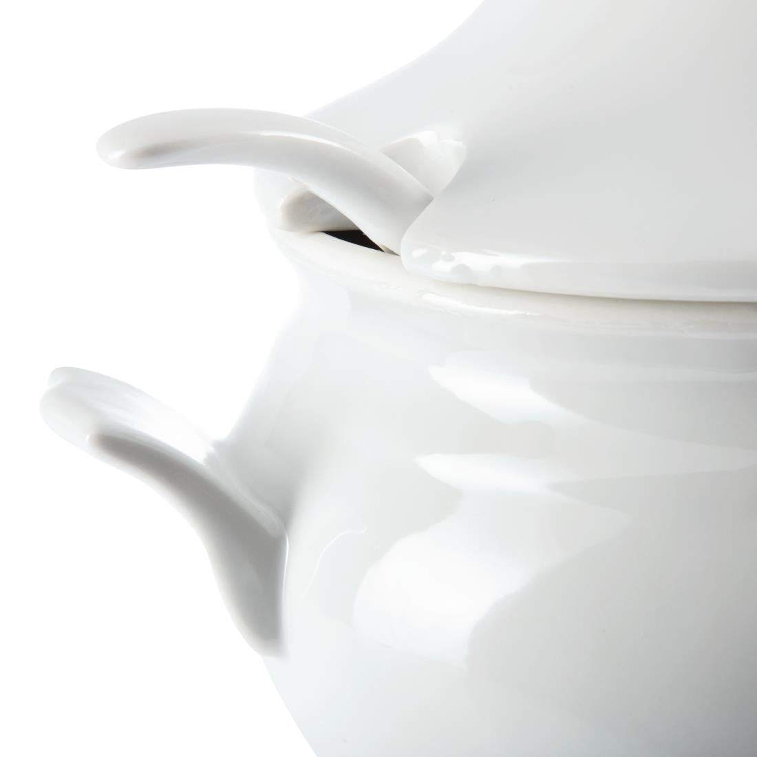 Olympia Whiteware Soup Tureen & Ladle 2.5Ltr