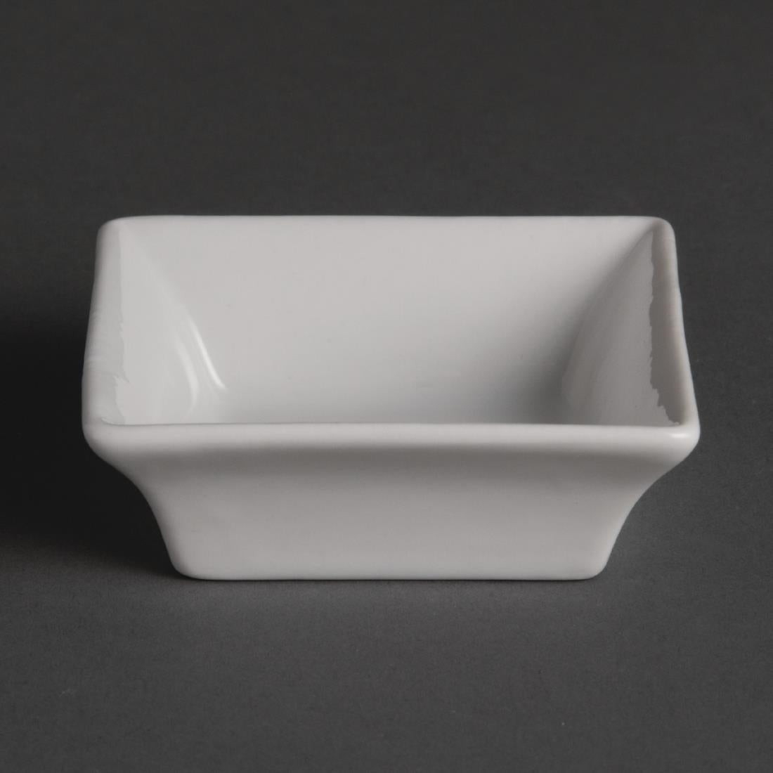 Olympia Whiteware Miniature Square Dishes 75mm (12 Pack)