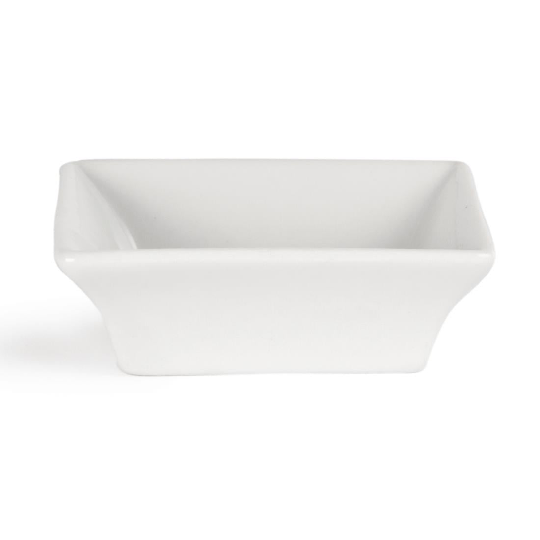 Olympia Whiteware Miniature Square Dishes 75mm (12 Pack)