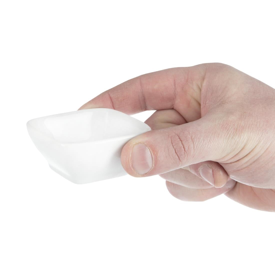 Olympia Whiteware Miniature Rounded Square Dishes 60mm (12 Pack)