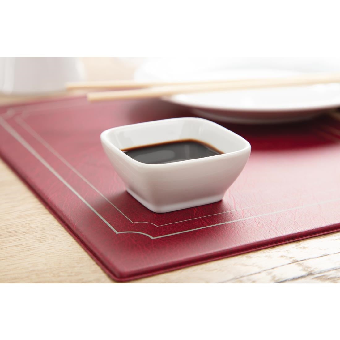 Olympia Whiteware Miniature Rounded Square Dishes 60mm (12 Pack)