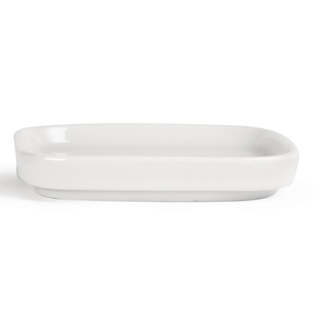 Olympia Whiteware Flat Miniature Dishes 93mm (12 Pack)