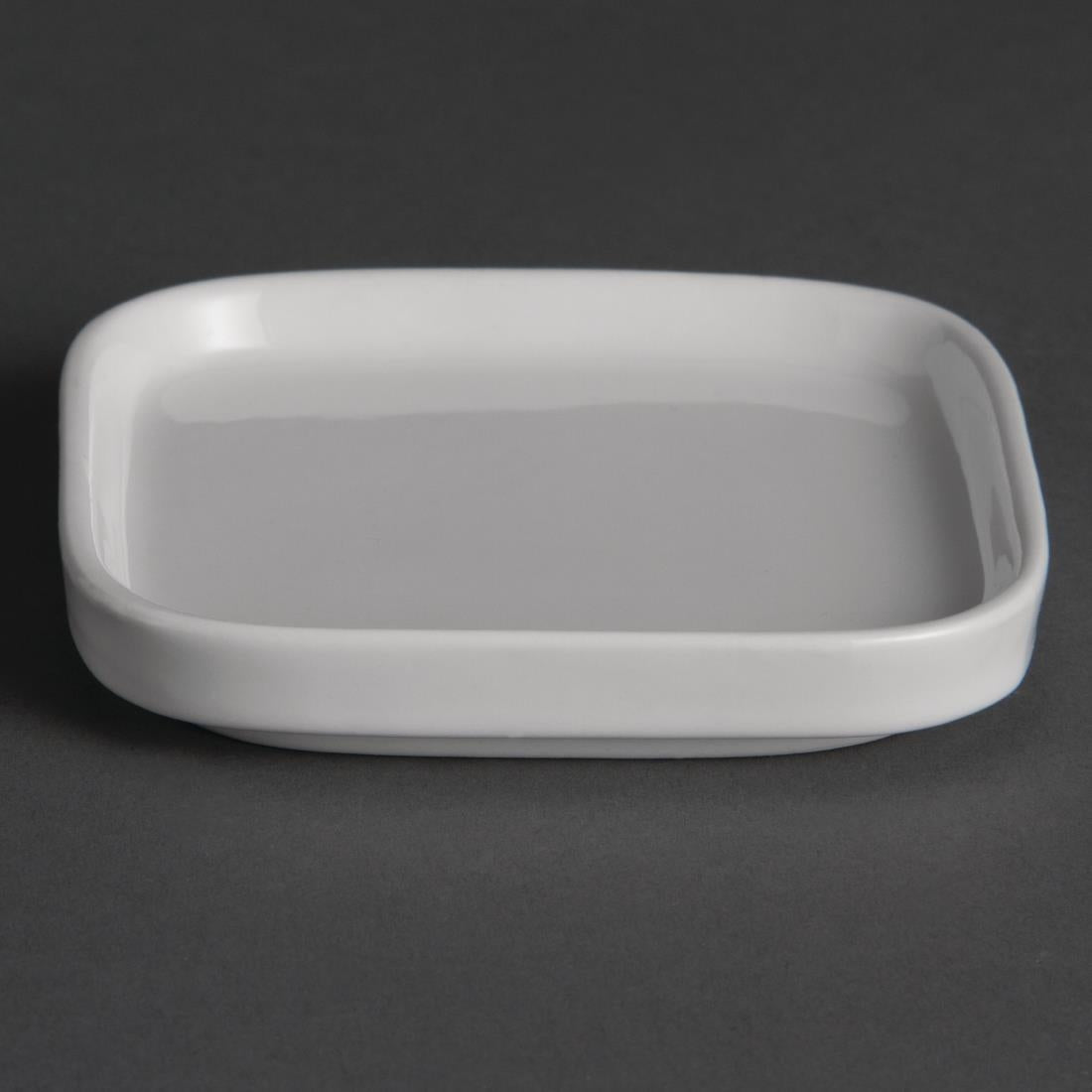 Olympia Whiteware Flat Miniature Dishes 93mm (12 Pack)