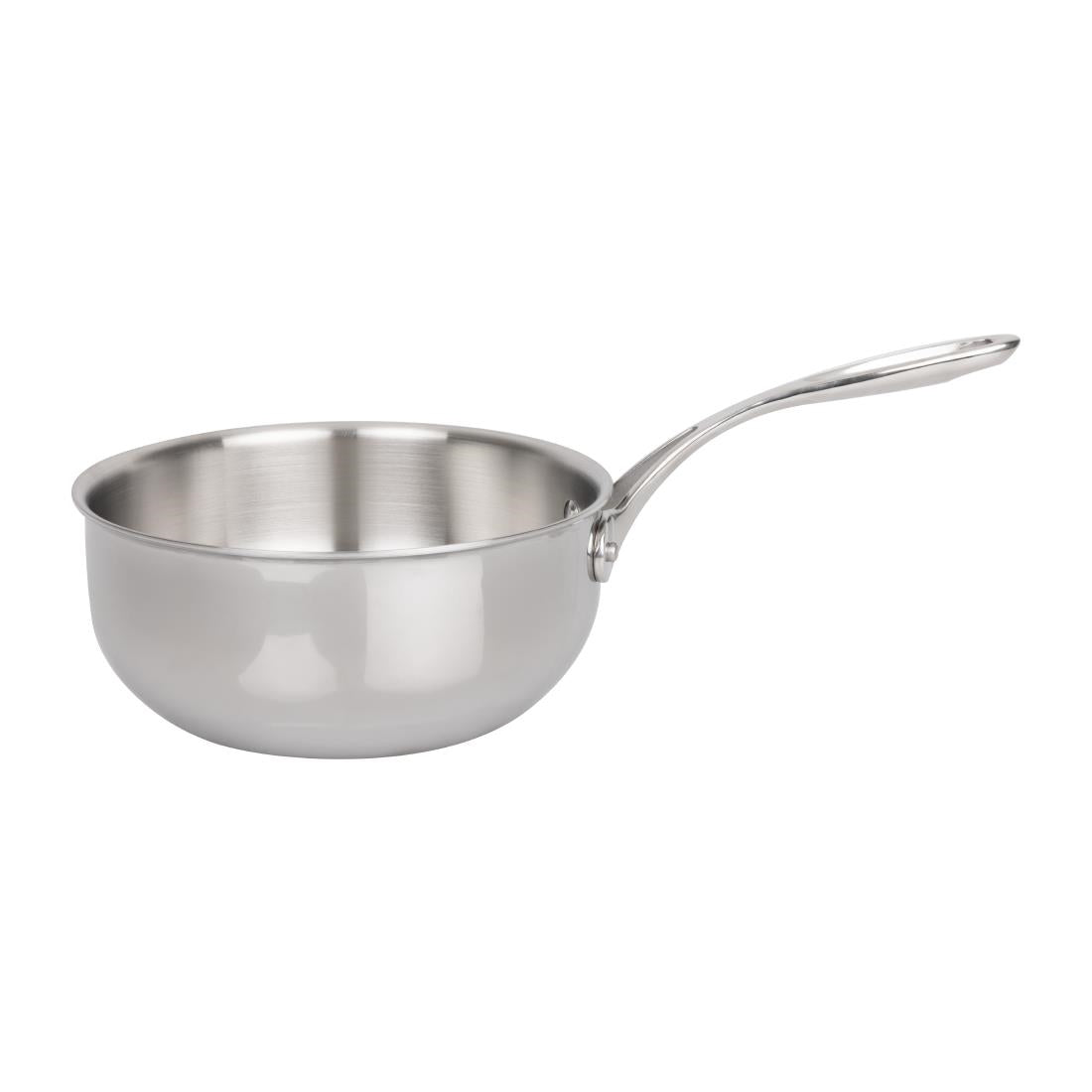 Vogue Stainless Steel and Aluminium Tri-Wall Flared Sauté Pan 20cm