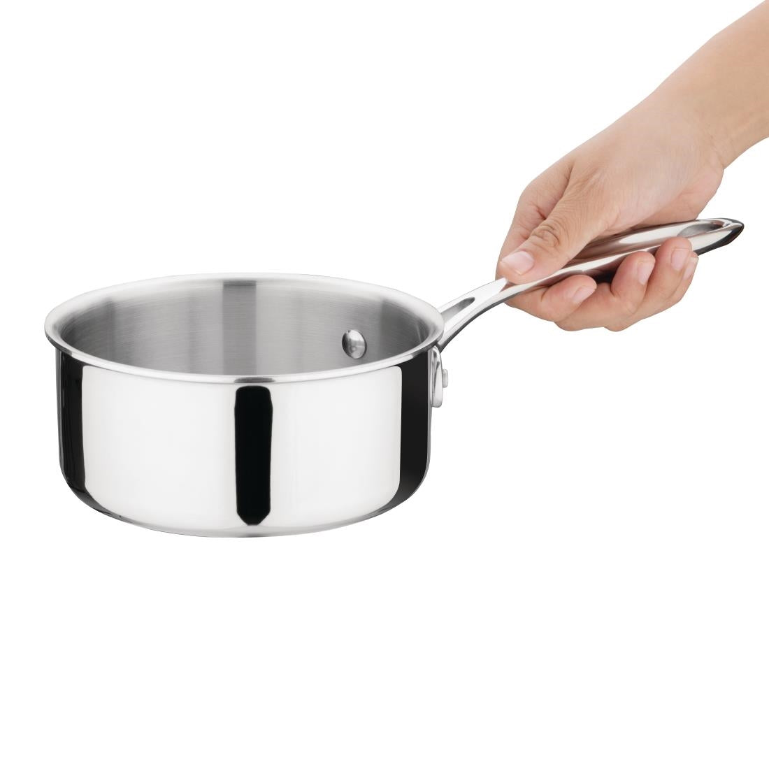 Vogue Stainless Steel and Aluminium Tri-Wall Saucepan 14cm